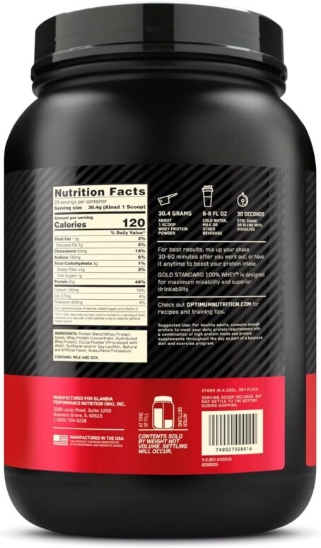 Optimum Nutrition Gold Standard 100% Whey Protein Powder - Image 3